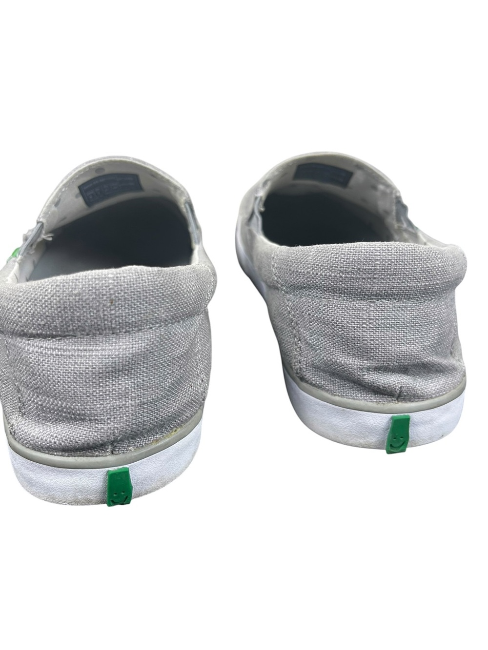 Sanuk Gray Canvas Slip-On Men Shoes with Green Brand Tab size 8 - Picture 3 of 7